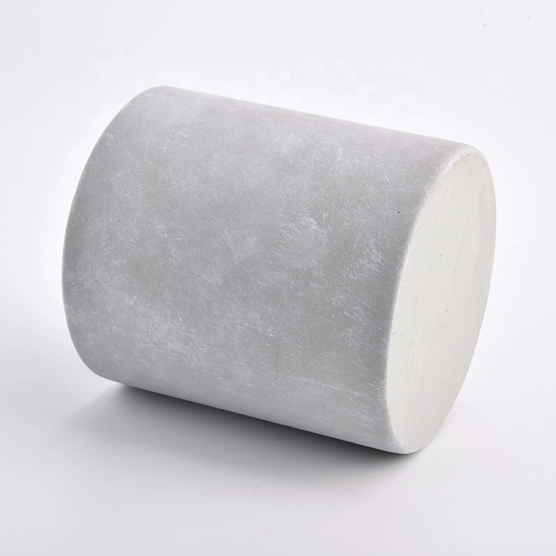 gray cement candle holers for 12oz wax filling