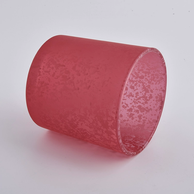 rose pink glass cande jars wholesale candle vessels