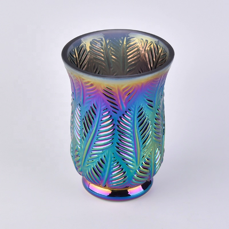 Unique plating gradient candle container votive glass candle vessel wedding centerpieces wholesale