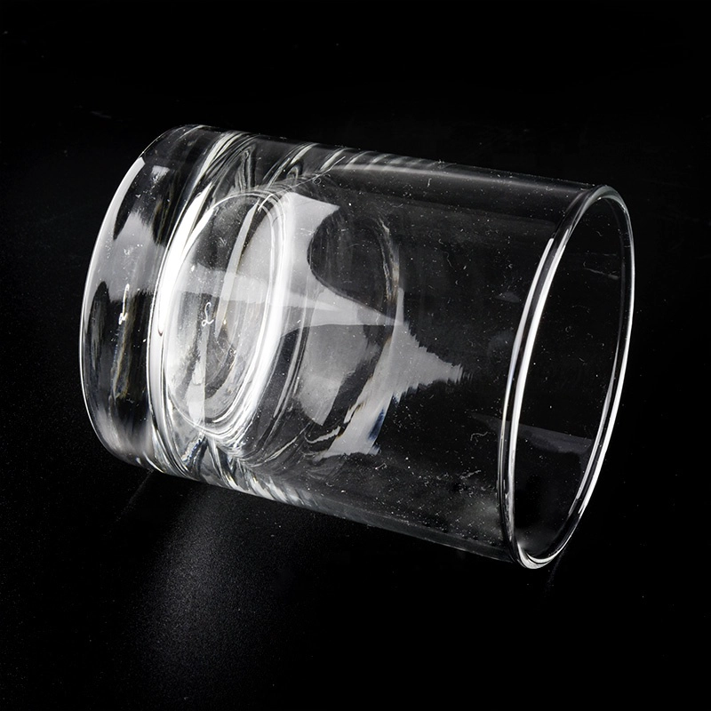 6oz cylinder glass candle jars with thick base