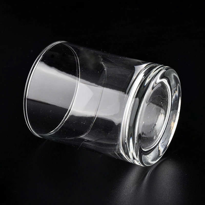 6oz cylinder glass candle jars with thick base