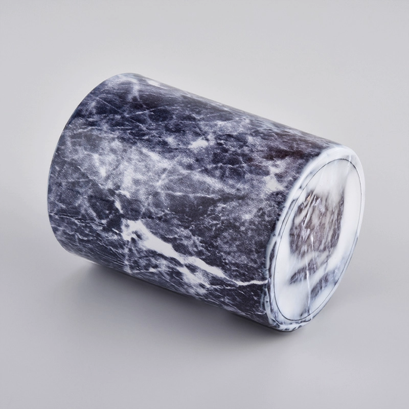 marble painting glass candle holders