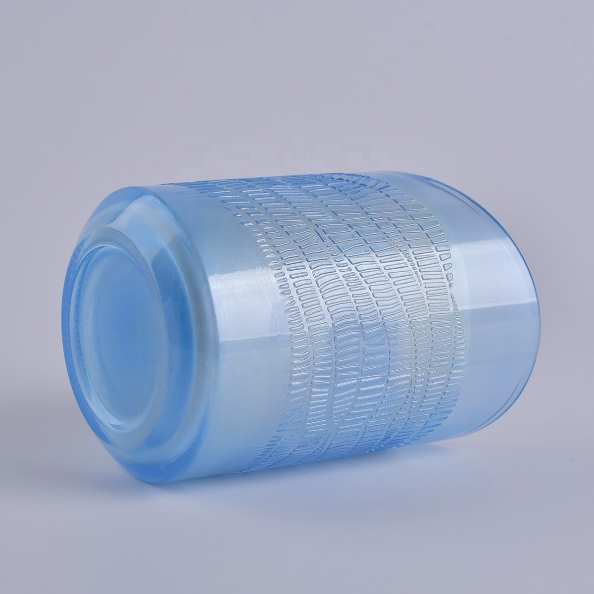 glossy blue glass candle holder, translucent candle holder wedding centerpieces