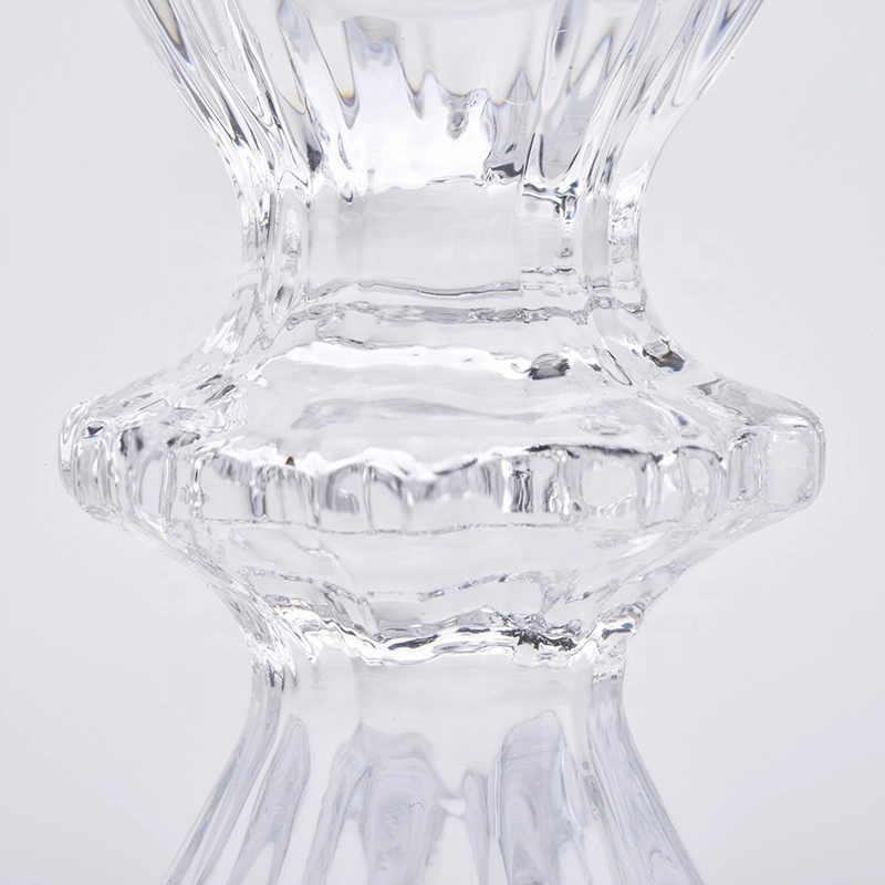 Clear crystal high candlestick glass votive candelabra living room decorative supplier