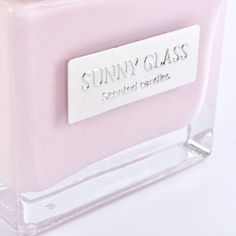Sunny Scented Square Glass Aroma Bottle Reed oil Diffuser bottles with wood cap