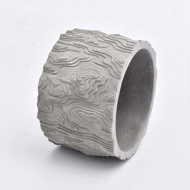 Wholesales custom grey luxury concrete candle jar holder 20oz 10oz
