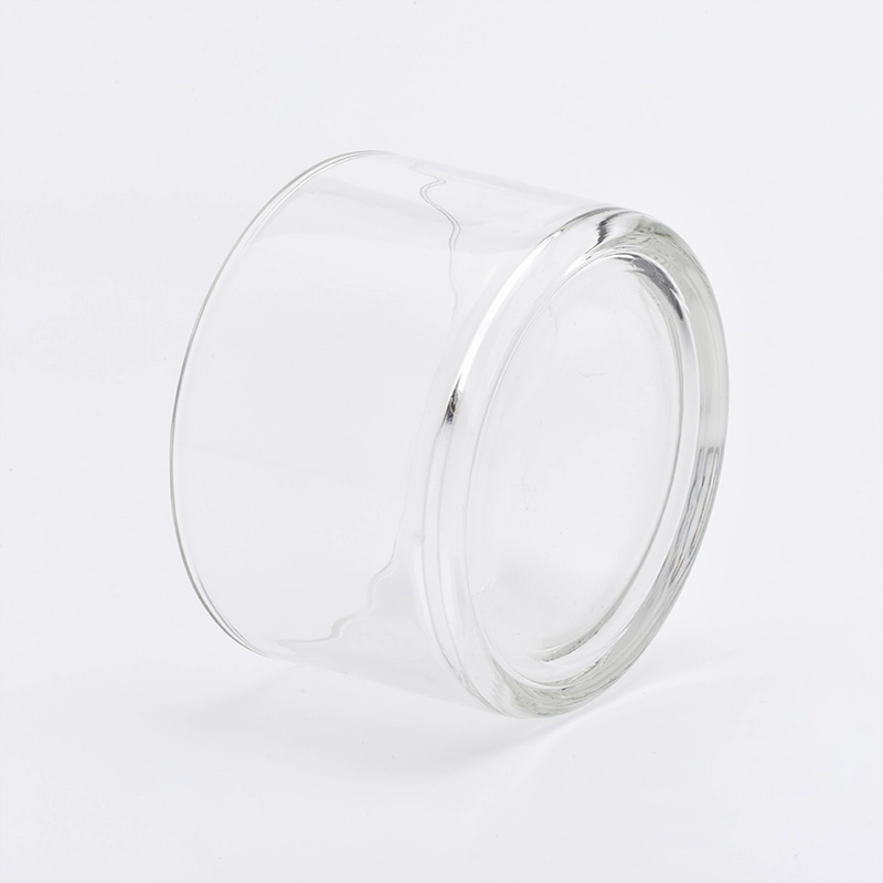 16oz Short Wide Clear Glass Candle Holders Home Decor Wholesales