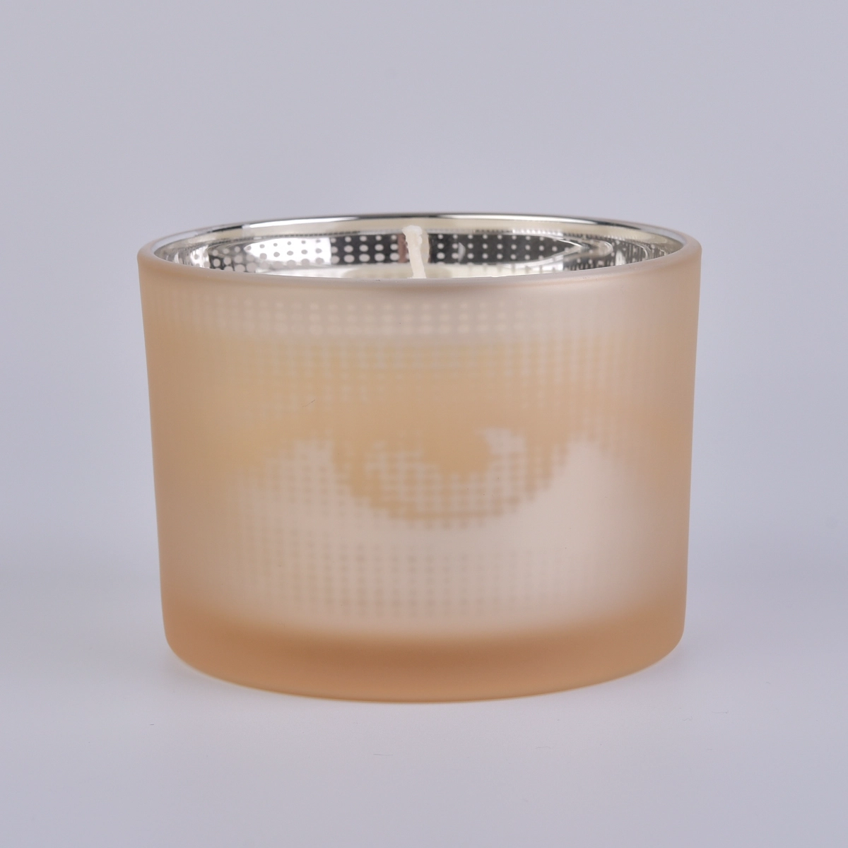 unique glass candle container with wood lid, decorative glass vessel for candle making
