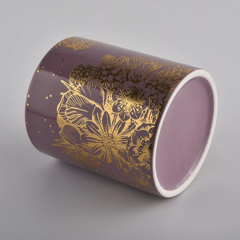 10oz cylinder glazed ceramic candle holders wholesaler