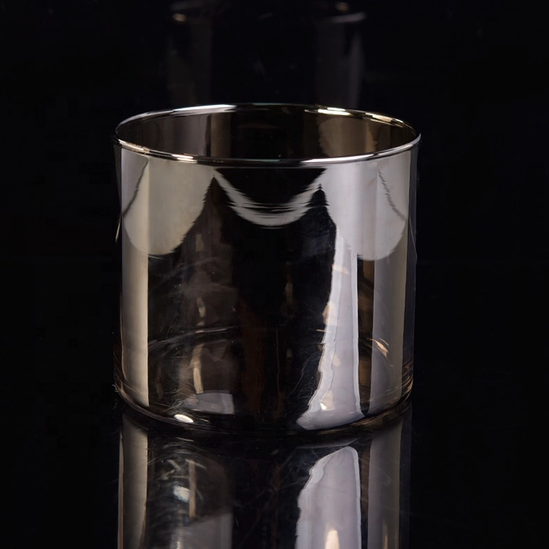 Luxurious Glass Candle cup clear candle stick Holder custom