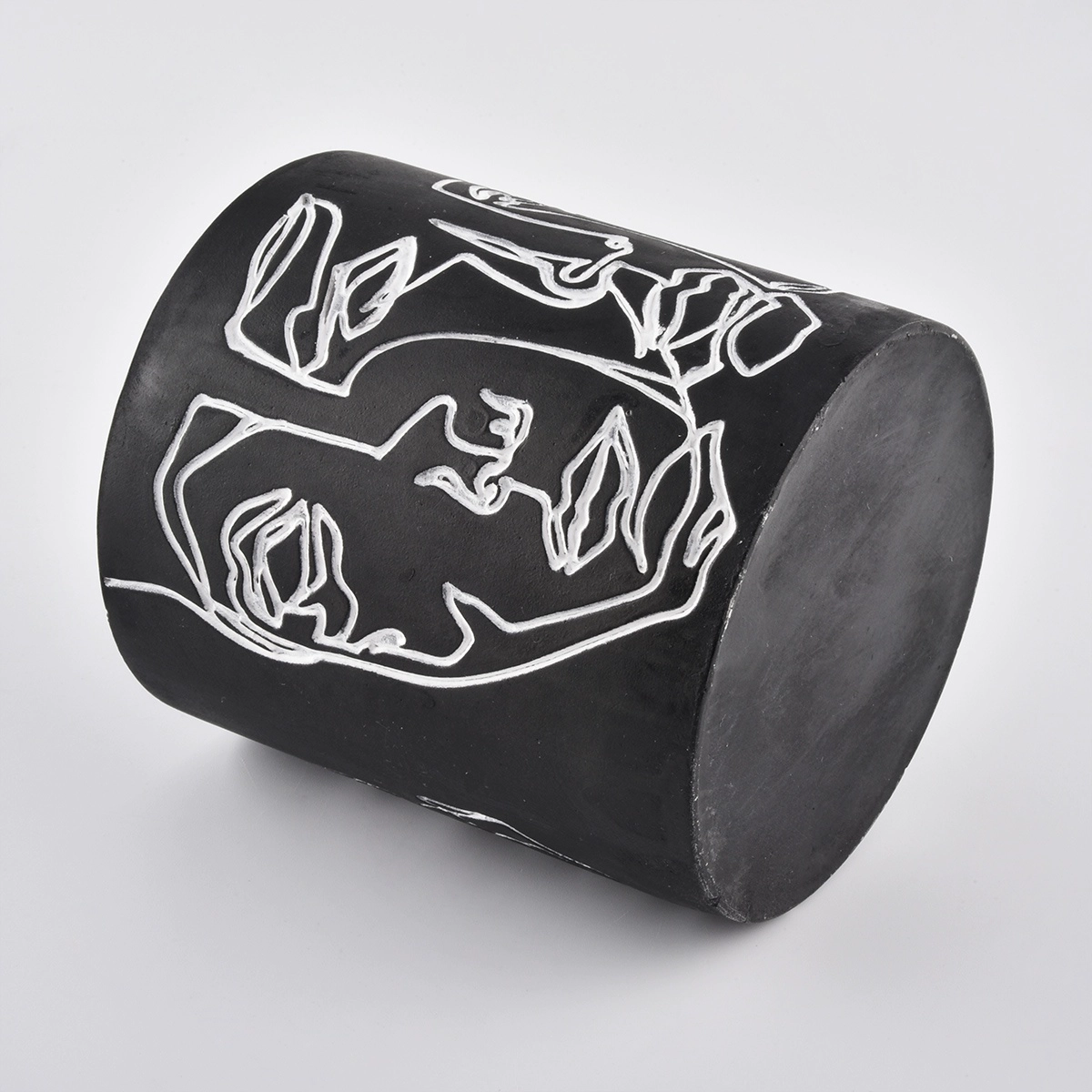 8oz 10oz matte black hurricane candle jars