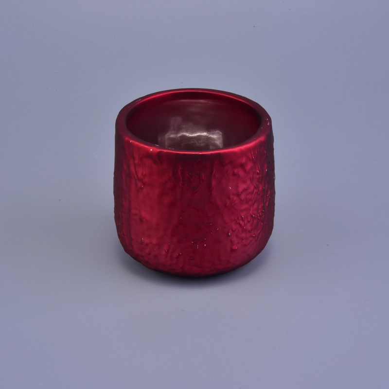 8oz colorful metallic decorative ceramic candle holders