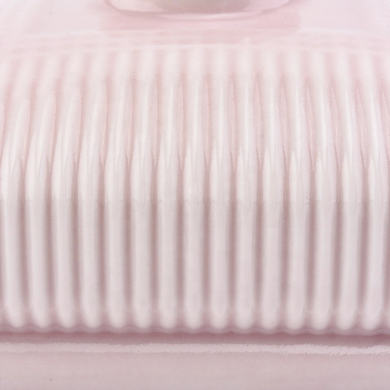 Wholesales Square Ceramic Aroma Bottle Pink Reed Diffuser Home Decoration