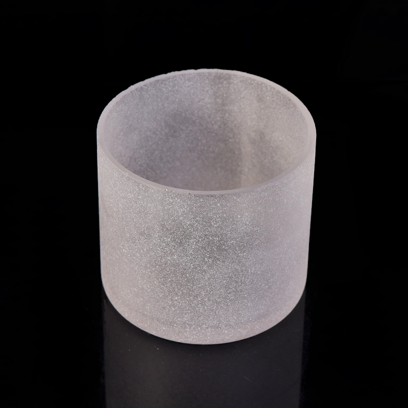 Sandblasted glass candle jars frosted home decoration wholesales
