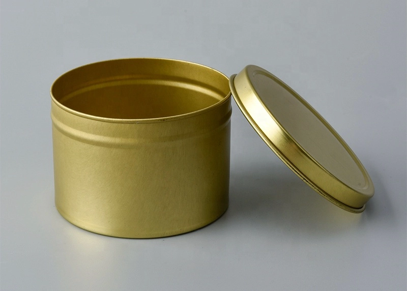 Luxury Golden Candle Jar Metal Candle Holder With Lid For Home Decor Wholesale
