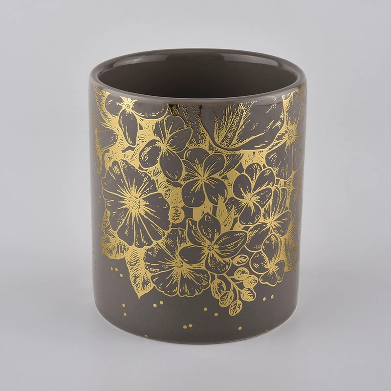 fancy 10oz ceramic candle containers for home decor
