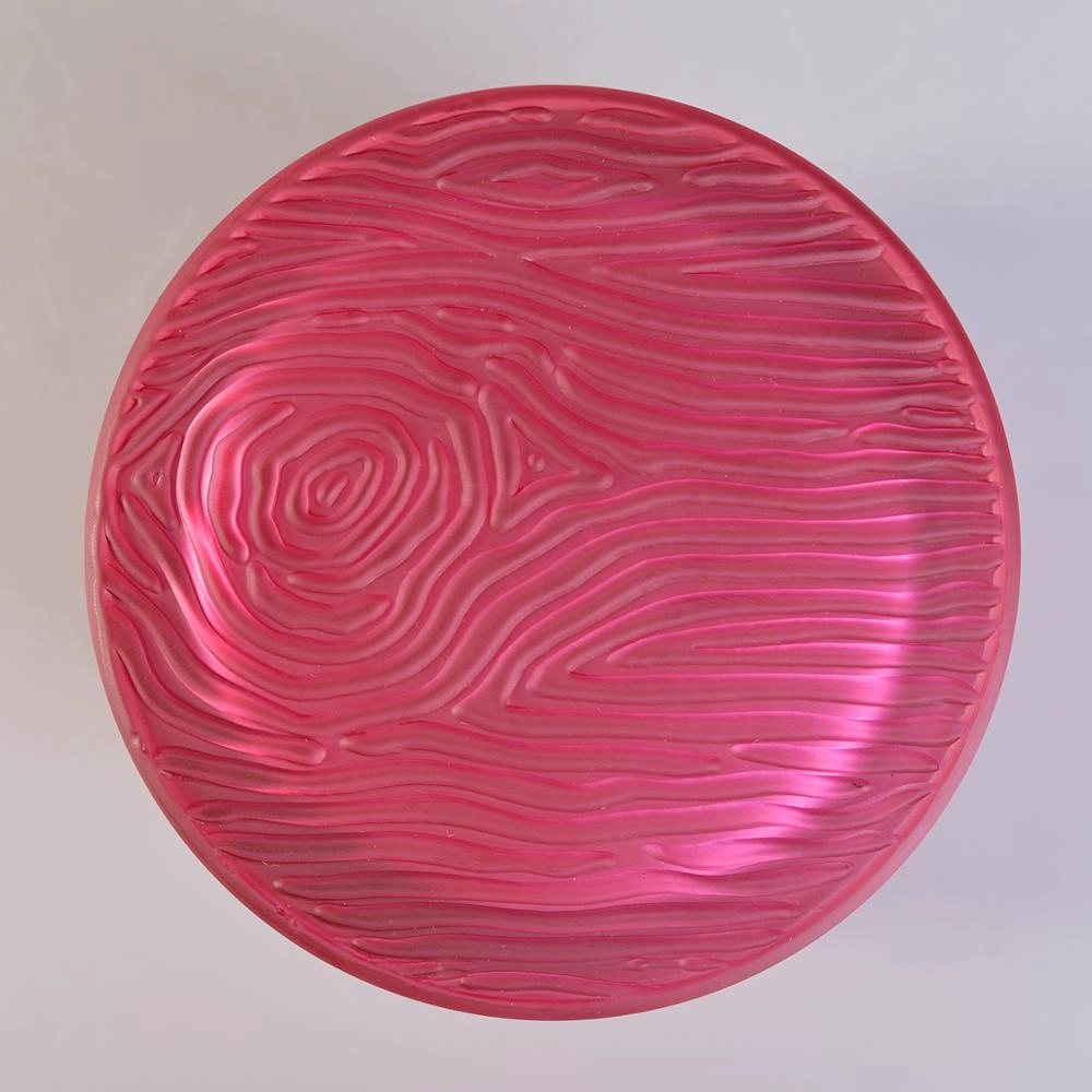 Sunny new design pink crystal Luxury candle jar glass with lid wedding