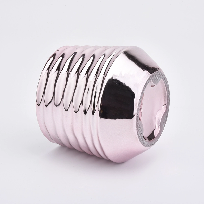 luxury electroplating ceramic candle vessel wholesale