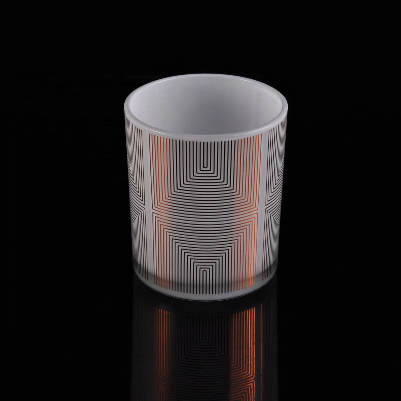 Sunny white custom glass jars for candle making home decor