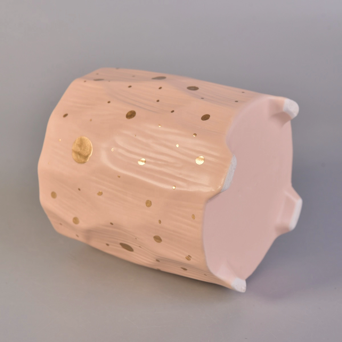 China scented pink ceramic containers for candles home decor