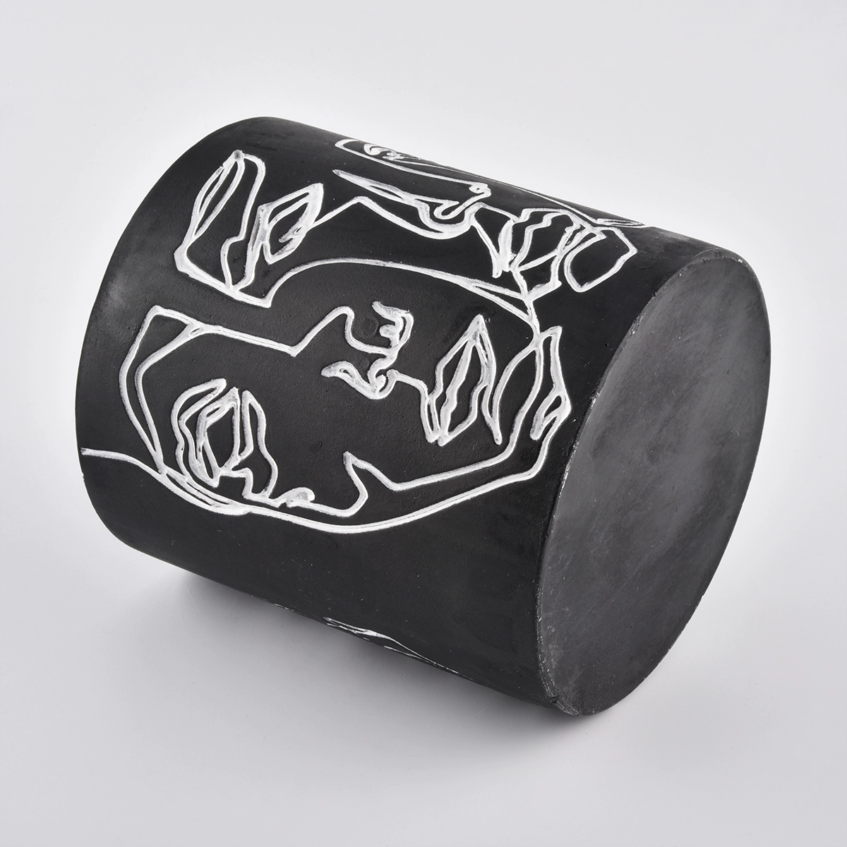 8oz 10oz matte black hurricane candle jars