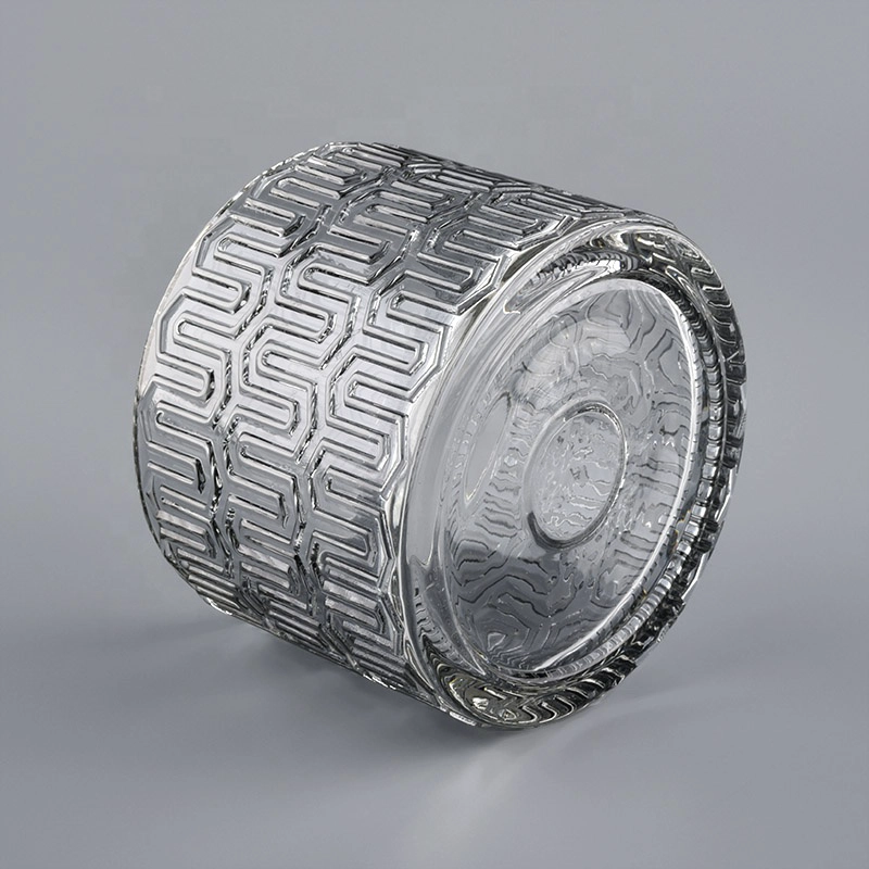 Wholesales luxury decorative scented glass candle container jar and lid