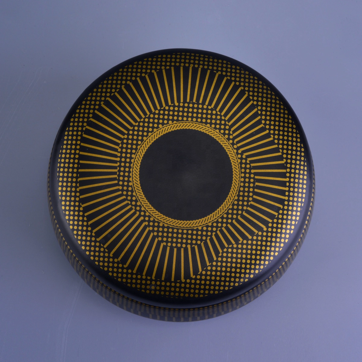 8oz 10oz Suppliers black candle vessels ceramic with lid