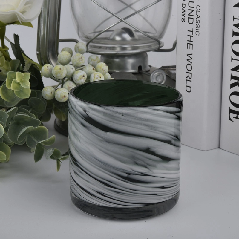 mouth blowing glass candle vessels