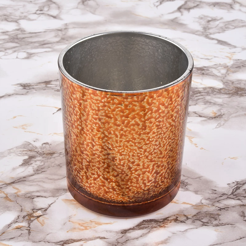 400ml Supplier laser scented decorative electroplated glass candle holders