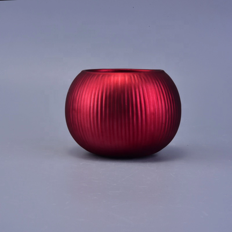 10oz round metallic electroplated ceramic candle holders