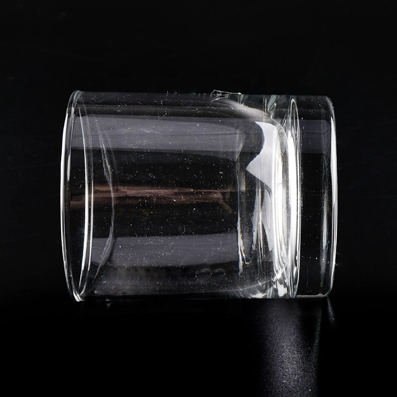 6oz cylinder glass candle jars with thick base