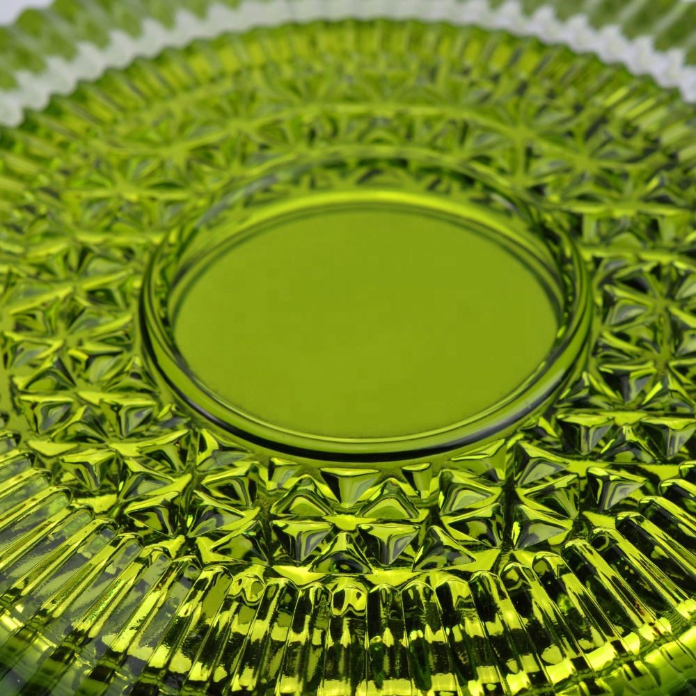 Restaurant table luxury glass candle holders with glass lids