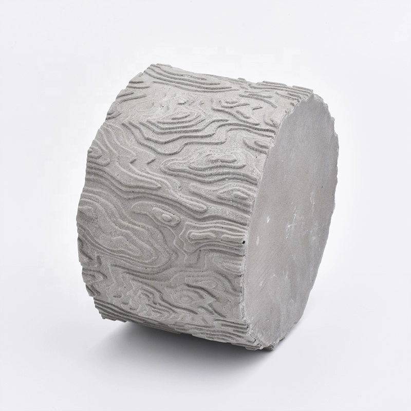 Wholesales custom grey luxury concrete candle jar holder 20oz 10oz