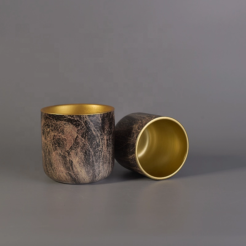 Luxury handmade painted ceramic candle jar wholesales