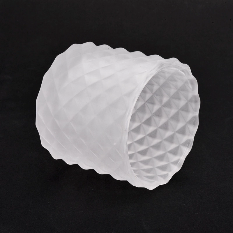 110ml Frosted White Glass Candle Jars with Lids Home Decor Wholesales