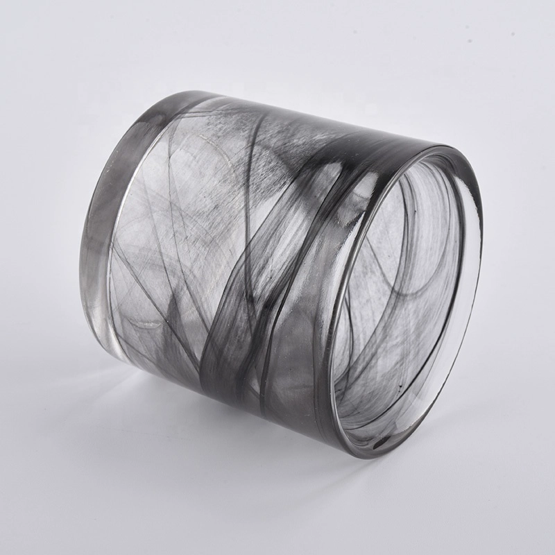 gray colored glass candle holders wholesale