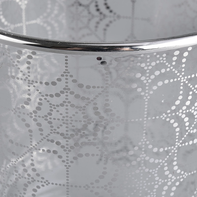 cylinder soy wax candle jars with silver logo