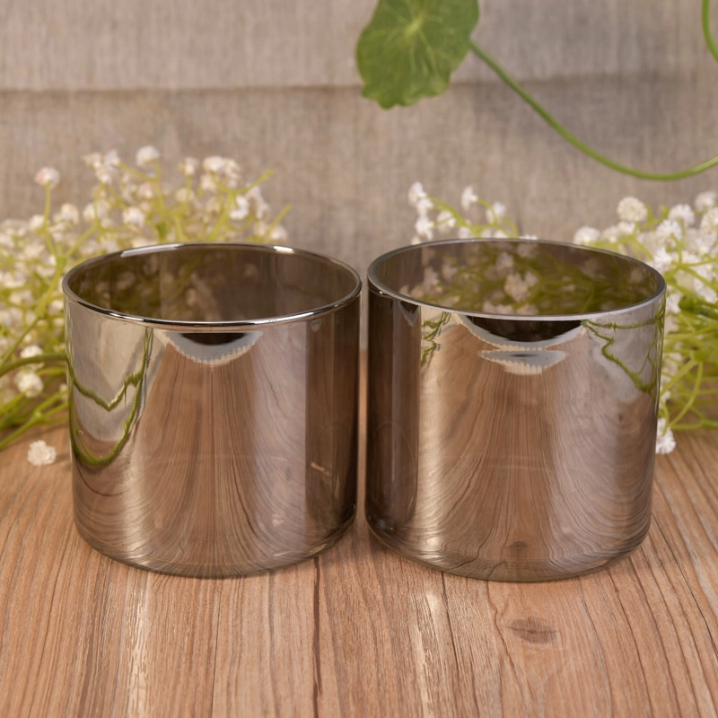 Luxurious Glass Candle cup clear candle stick Holder custom