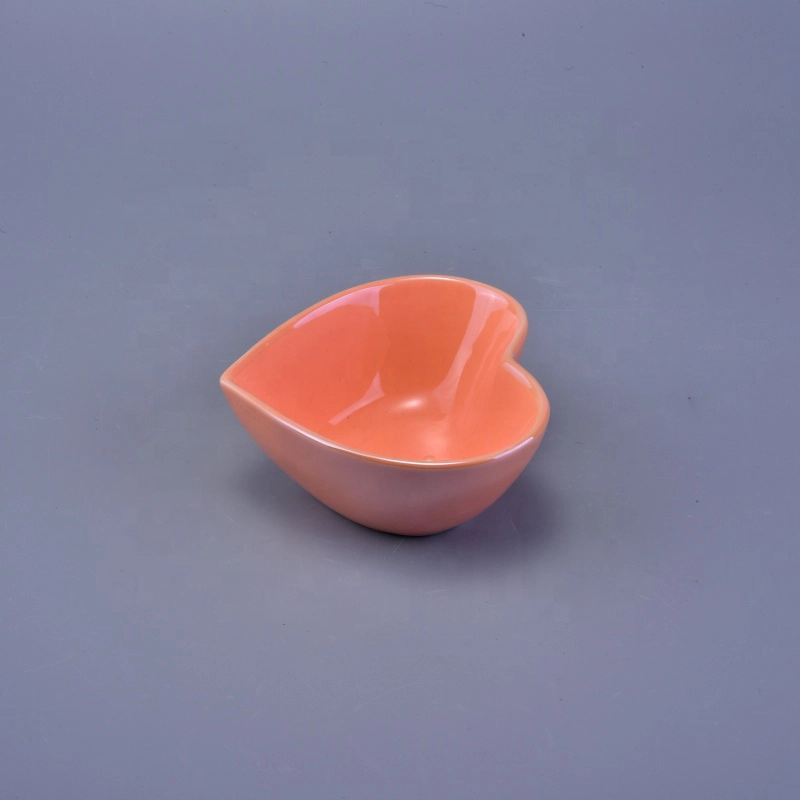 heart design ceramic tealight candle votive jars