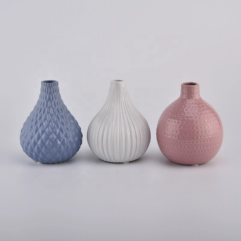 cute pink ceramic diffuser bottles for home fragrance
