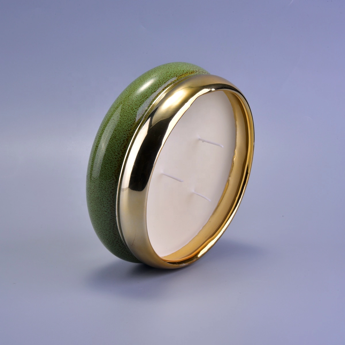 Wholesales custom 3 wick large ceramic candle jar holders