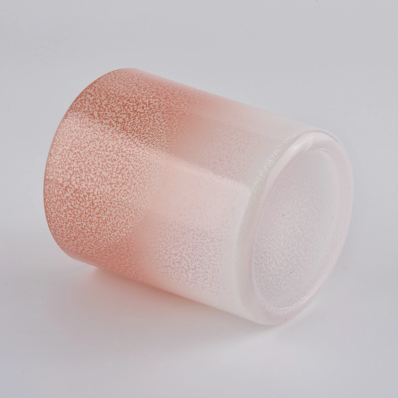 10 oz pink decorative glass jars for candle making