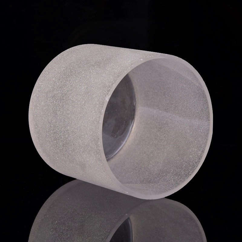 Sandblasted glass candle jars frosted home decoration wholesales