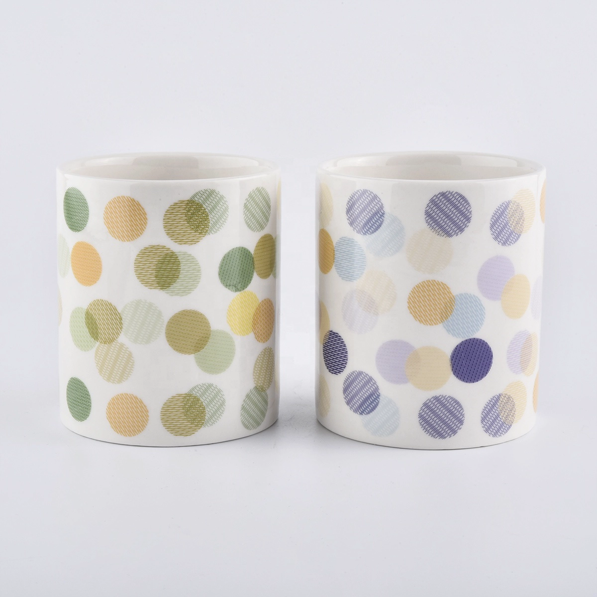 In bulk empty porcelain luxury ceramic holders for candle making
