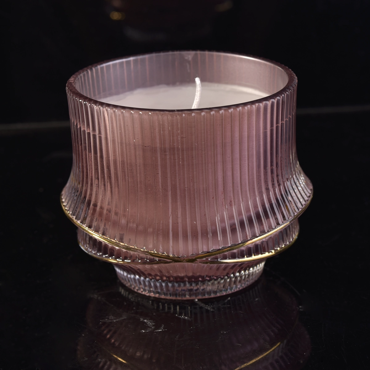 X design luxury empty glass candle jar for candle making and packaging