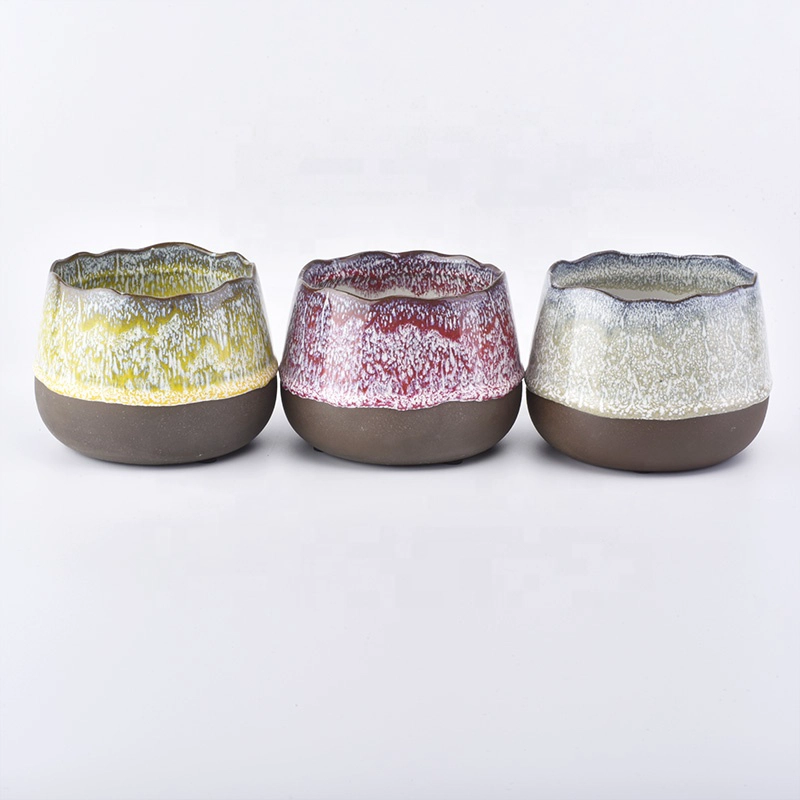 Matte ceramic candle holder scented candle vessels home party decoration