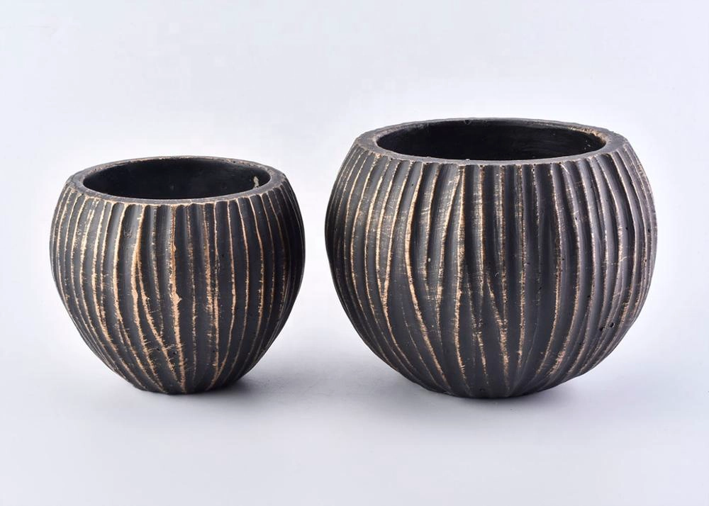 Wholesale Ceramic Candle Holder Metal Look Coconut Shell Home Decoration