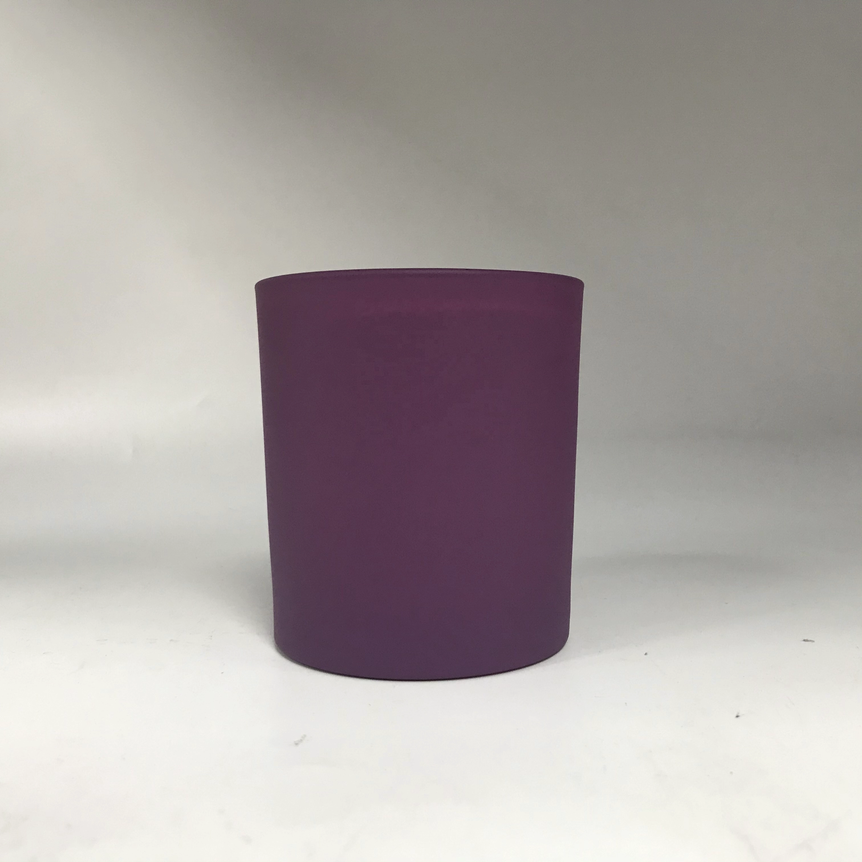 matte colored 8oz glass candle jars with gold lid