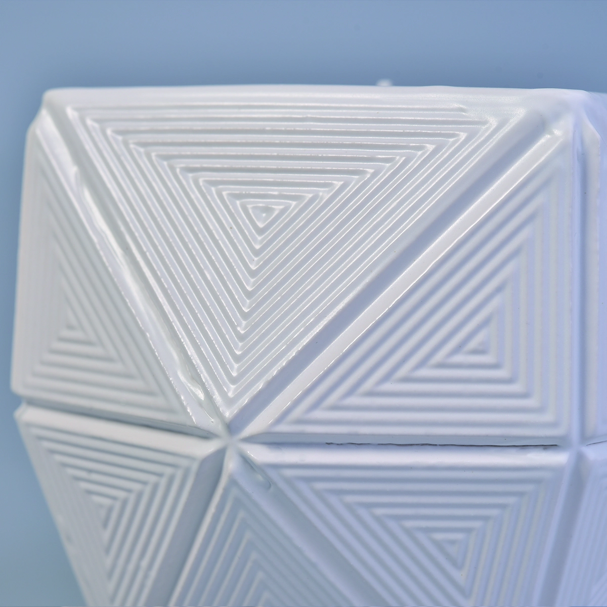 10oz 20oz Manufacturer custom white Hexagon candle ceramic jar
