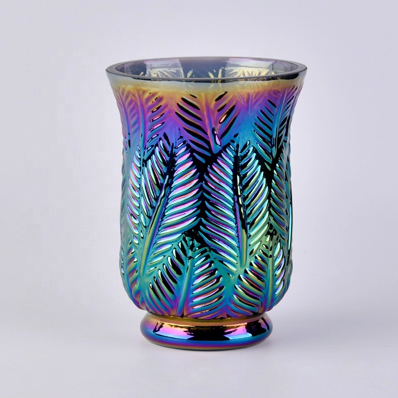 Unique plating gradient candle container votive glass candle vessel wedding centerpieces wholesale